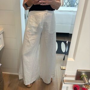 Anthropologie white linen pants size 2